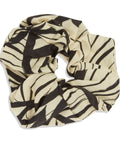 Beige Scrunchy with Dark Leaves