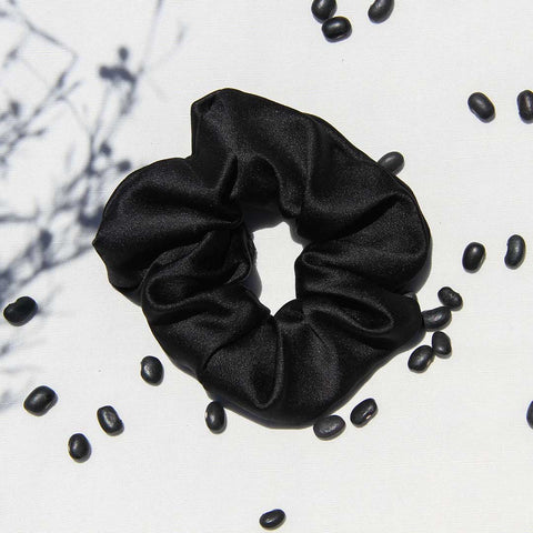 black-satin-scrunchy