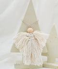 White macrame angel ornament