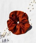 rust-satin-scrunchy