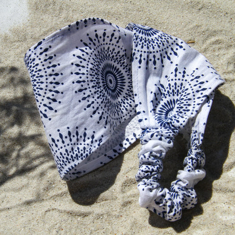 Shweshwe Headband presented in the sand