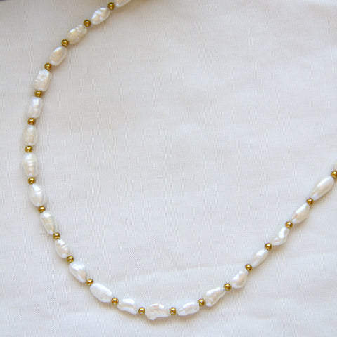 freshwater pearl necklace with spacers